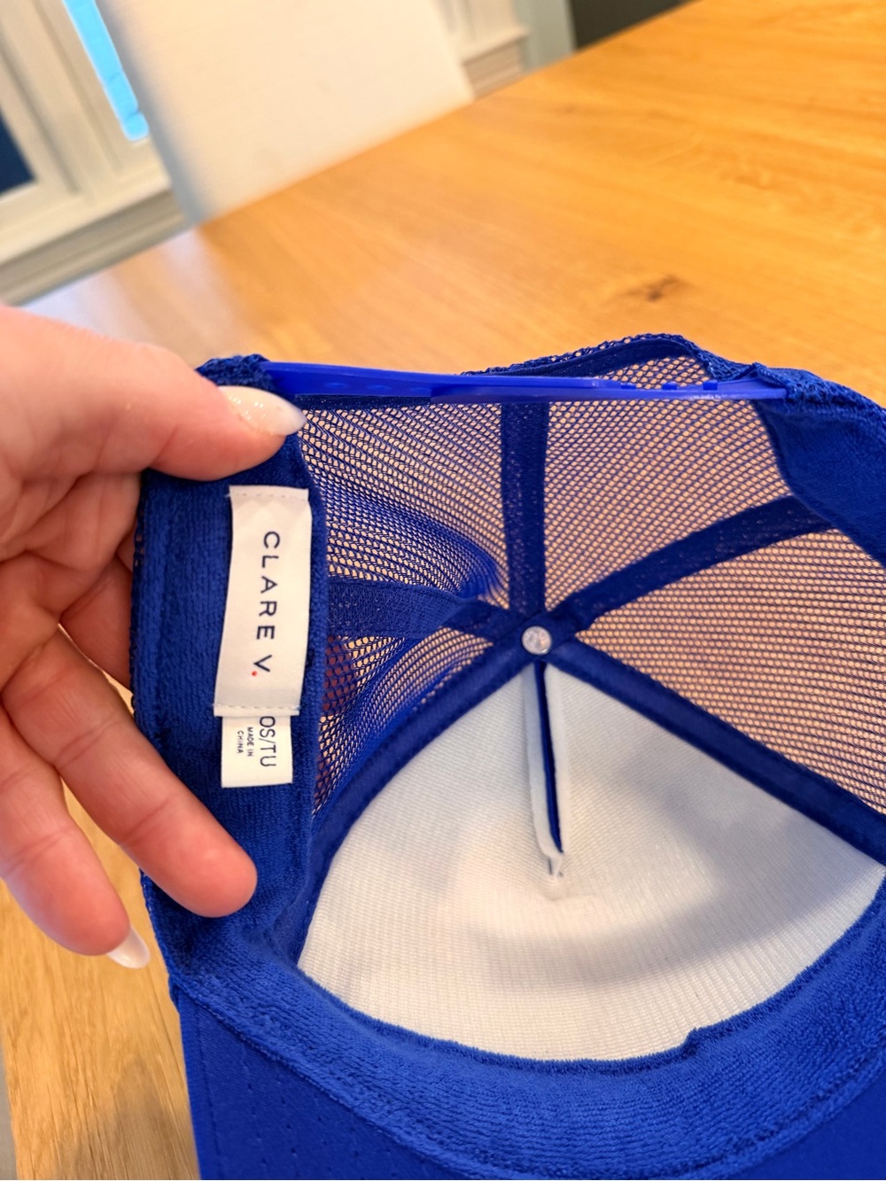 Clare V X Left on Friday collab TRUCKER HAT $50 NWT  Cobalt Le Weekend - Picture 7 of 7